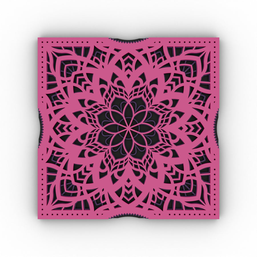 Sakura at Dusk — Mandala Coaster Set of 4