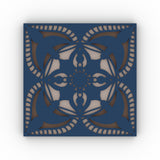 Jaipur Block Print layered mandala coaster set of 4 – set of four, front view