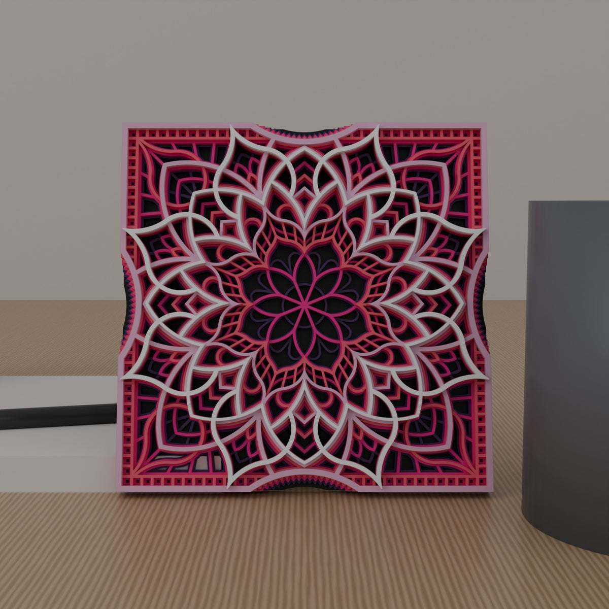 Sakura at Dusk desk mandala