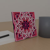 Sakura at Dusk desk mandala on a desk