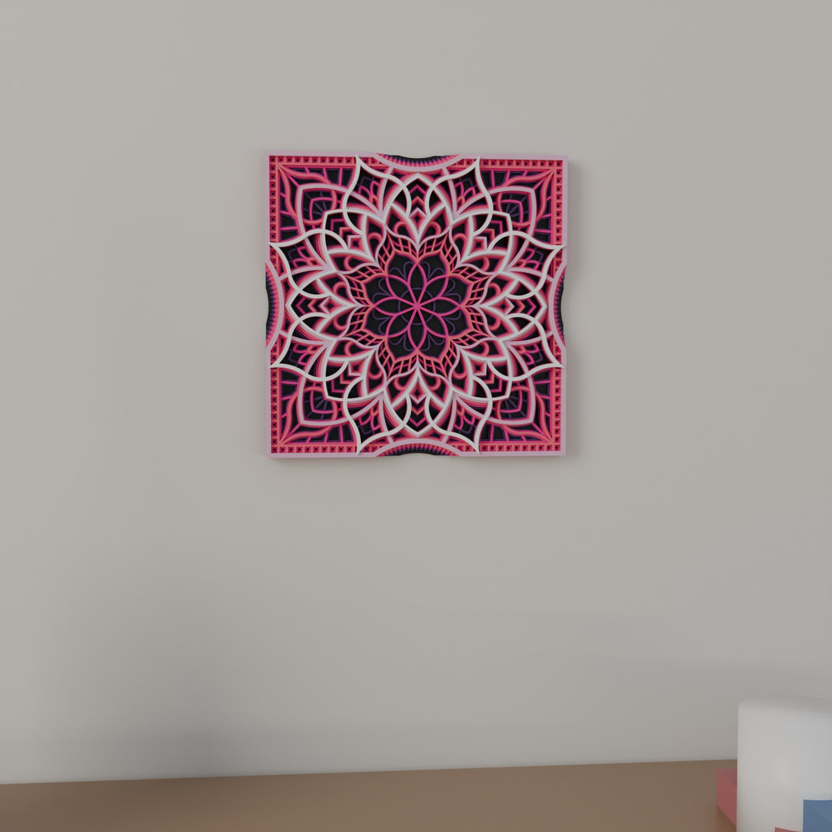 Sakura at Dusk wall piece 180 mm in a living room
