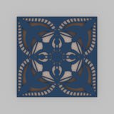 Jaipur Block Print layered mandala coaster set of 4 – front view on grey studio background