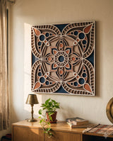Jaipur Block Print mandala above a living room console