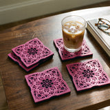 Sakura at Dusk coasters in use